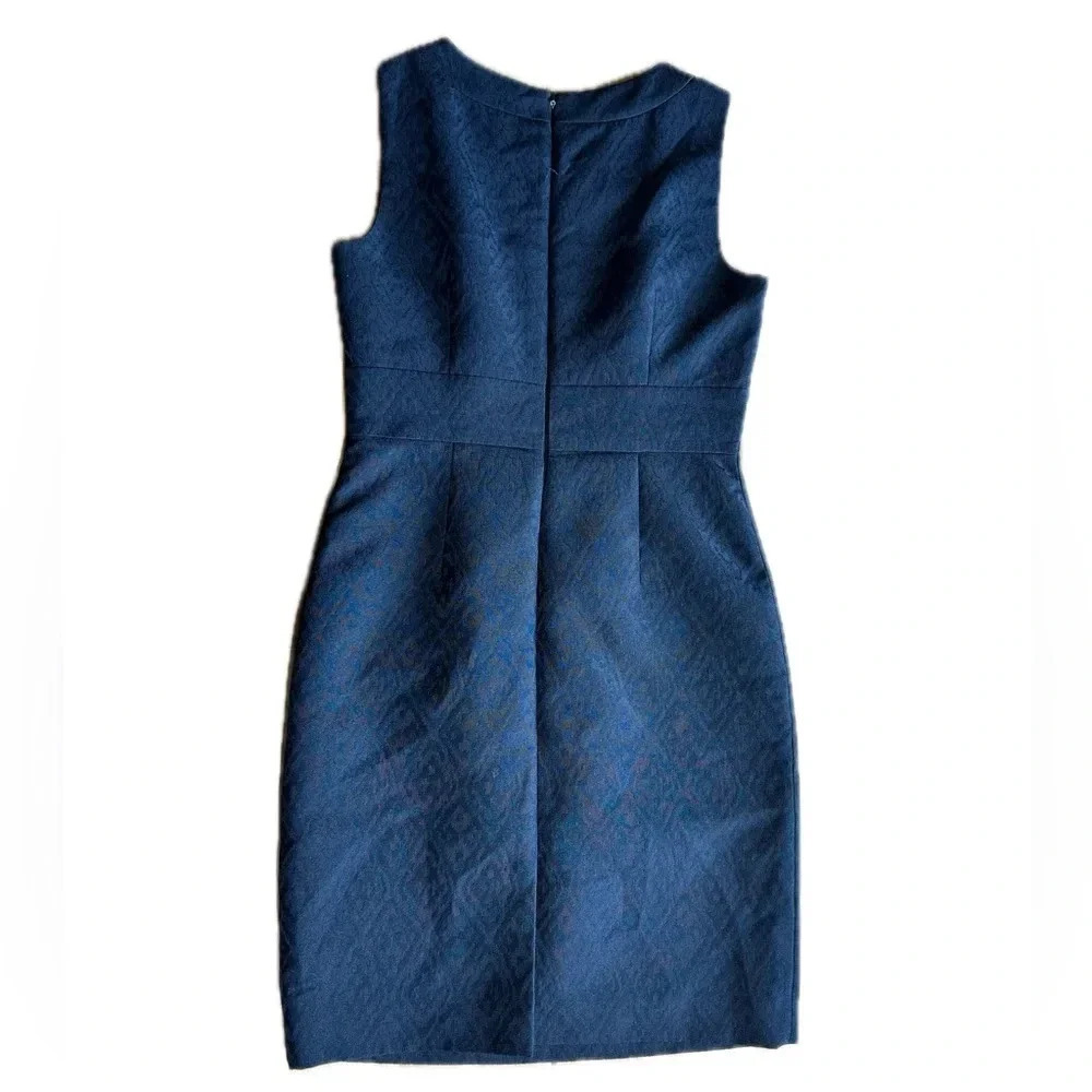 Tahari Arthur S. Levine Women's Tonal Pattern Cut-Out Detail Dress Size 6 - Picture 5 of 7